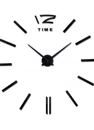 Настенные часы 3d часы наклейка "сделай сам" xz1.27 классические черные3 фото