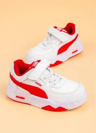 Кеди для хлопчиків f2320-7 червоні білі кросівки