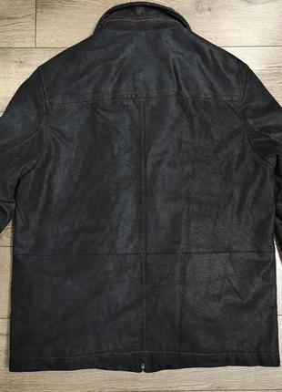Canda 52 р кожаная мужская темно коричневая замшевая куртка осенняя / зимняя8 фото