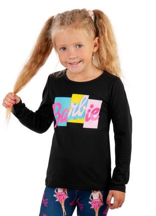 Хлопковый джемпер, батник, кофта, лонгслив, футболка с длинным рукавом для девочек барбы, барби, barbie3 фото
