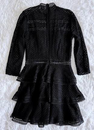Стильное черное кружевное платье prettylittlething7 фото