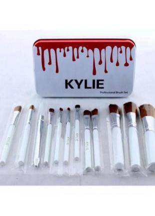 Профессиональные кисточки для макияжа kylie professional brush set 12 штук