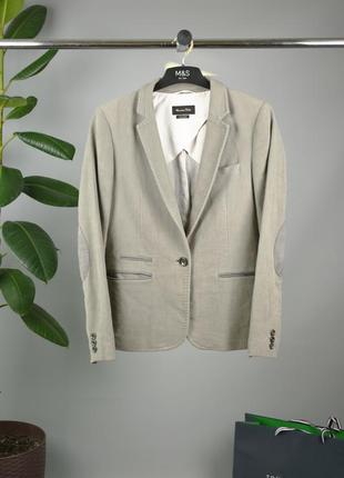 Massimo dutti женский пиджак мягкий серый  светлый на 1 пуговицу размер m