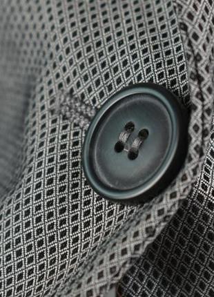 Next женский пиджак серый на 1 пуговицу в ромбик размер 14 xl8 фото
