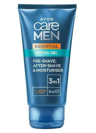 Avon care men essential 3-в-1 гель для лица перед/после бритья и увлажняющее средство «основной уход»