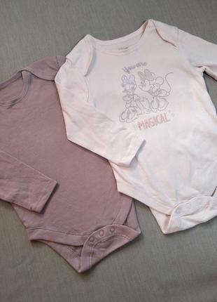 Боди на длинный рукав, на девочку 80-86 см