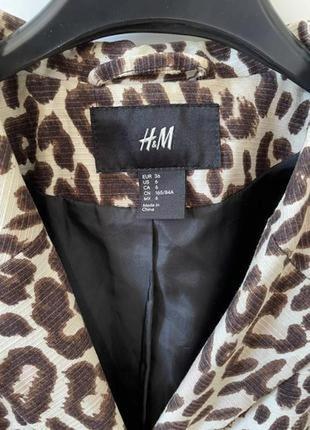 Удлинений леопардовый жакет h&m2 фото