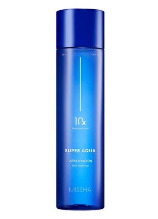 Глубоко увлажняющая тонер-эссенция missha super aqua ultra hyalron skin essence 200 мл (8809747928736)1 фото