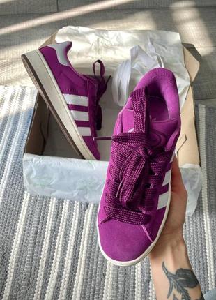 Женские кроссовки adidas campus violet white3 фото