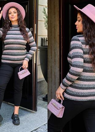 ✨гольф 
✨розмір:50-52,54-56 ✨тканина:в'язка смужка