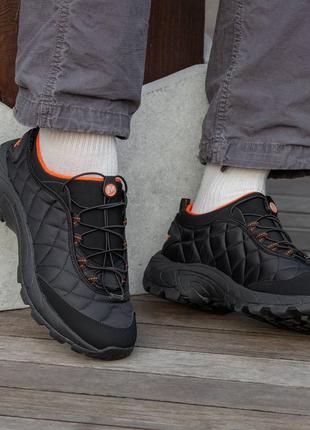 Кроссовки мереллы merrell ice cap moc 2 black\orange6 фото
