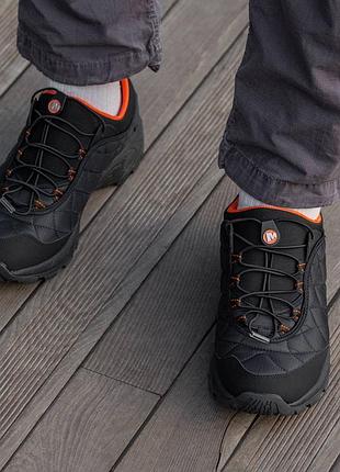Кроссовки мереллы merrell ice cap moc 2 black\orange4 фото