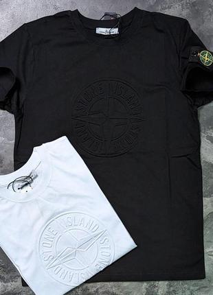 Футболка stone island black edition в черном и белом цвете.