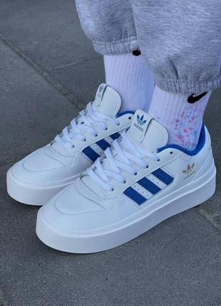 Кроссовки женские adidas forum bonega white blue