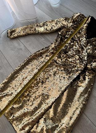 Золота вечірня сукня c&a золота сукня на запах блискуча з паєтками сексуальна...