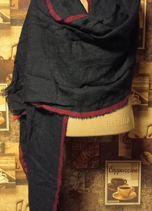 Мужской большой шерстяной шарф christian berg,италия4 фото