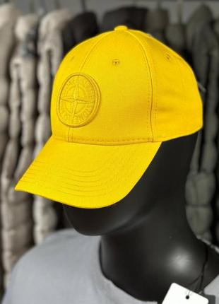 Кепка чоловіча стон айленд жовта / бейсболки від stone island