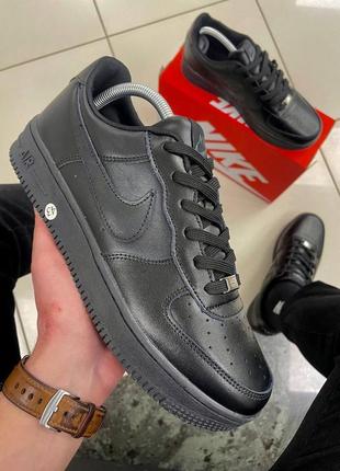 Nike air force classic all black, классический дизайн1 фото