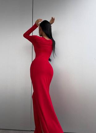 500 грн💣длинное женское платье миди с разрезами с длинным рукавом7 фото