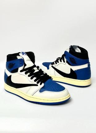 Кроссовки високі jordan 1 x travis scott cactus jack