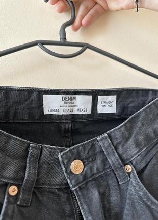 Джинси bershka denim (straight vintage)3 фото