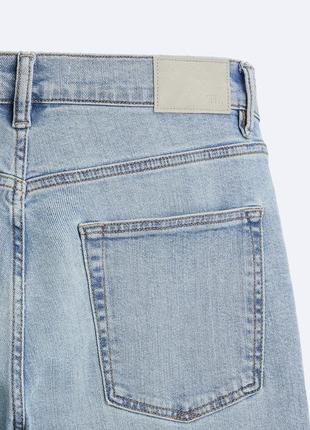 Нові zara з біркою широкі прямі сині стильні класичні джинси джинсы широкі8 фото