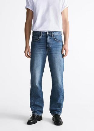 Нові zara з біркою джинси джинсы прямі широкі прямі широкі оверсайз