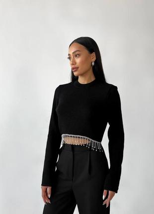 Нарядный топ с камнями