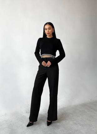 Нарядный топ с камнями