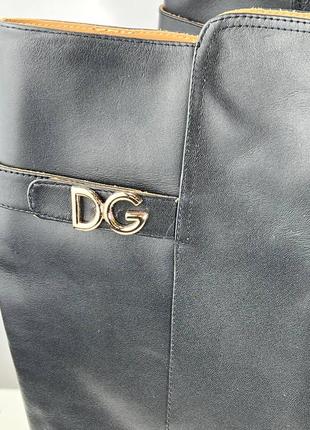 Сапоги женские кожаные черные брендовые в стиле dolce&gabbana3 фото