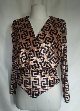 Женска велюровая блузка, обрезаное боди, блуза кофта ньюанс6 фото