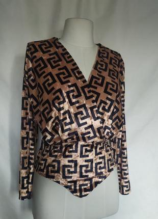 Женска велюровая блузка, обрезаное боди, блуза кофта ньюанс4 фото