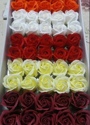 Мыльные розы (микс № 72) для создания роскошных неувядающих букетов и композиций из мыла
