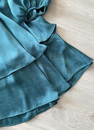 Сукня нова ярусна зелена zara s m7 фото