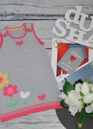 1 - 2 года 92 см фирменный красивый мягкий натуральный сарафан для девочки цветы marks &amp; spencer