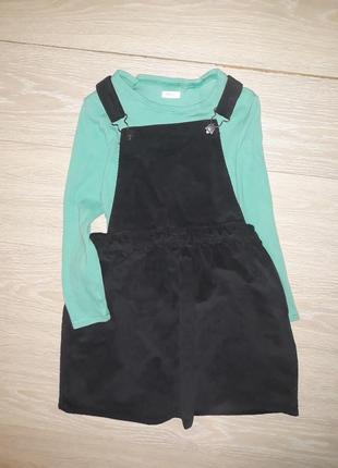 Вельветовое платье, сарафан h&amp;m на 8-9 лет3 фото