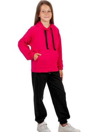 Детский спортивный костюм для девочки 💙 теплый спортивный костюм для девочки с начесом4 фото