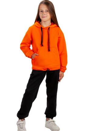 Детский спортивный костюм для девочки 💙 теплый спортивный костюм для девочки с начесом2 фото
