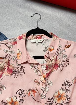 Натуральная рубашка в цветочный принт f&f4 фото