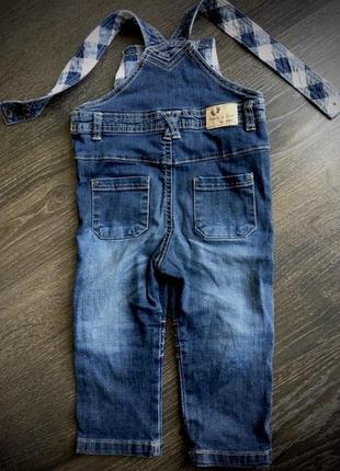 🌹 kanz, luxury джинсовый комбинезон р 80, 12-18 мес, nike,  джинсы, chicco, брюки