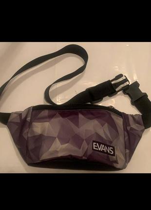 Поясная сумка evans art violet grey black полиэстер бананка