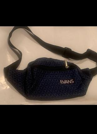 Поясная сумка evans куб ромб dark blue black полиэстер бананка
