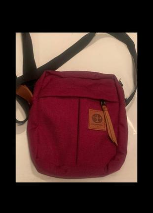 Сумка мессенджер через плече kandelabr bordo burgundy cordura messenger shoulder bag.