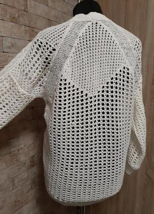 Ажурный свитер из хлопка5 фото