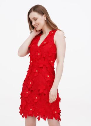 Красное кэжуал платье футляр michael kors однотонное1 фото
