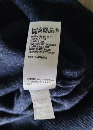 Marks & spencer новая размер l-xl мужская шерстяная жилетка  синяя серая9 фото