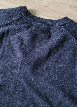 Marks & spencer новая размер l-xl мужская шерстяная жилетка  синяя серая4 фото