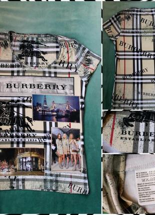 Burberry гламурая женская футболка со стразами размер s-m1 фото