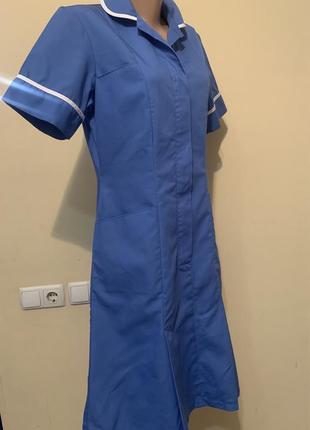 Медичний халат блакитний alexandra розмір 36/s4 фото