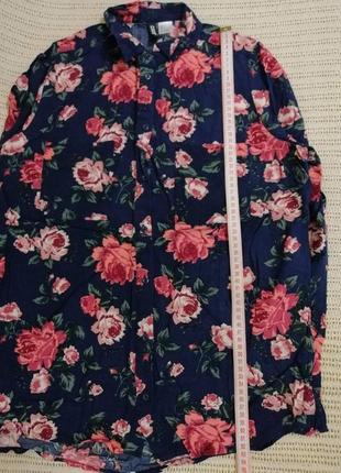 Блуза з квітковим принтом та довгим рукавом7 фото